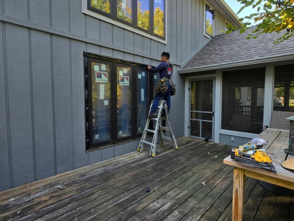 New energy-efficient window installed by E & A Construction LLC in a residential Indiana home